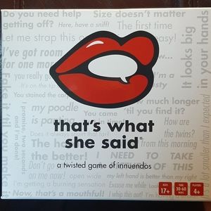 Like New Game: That's What She Said